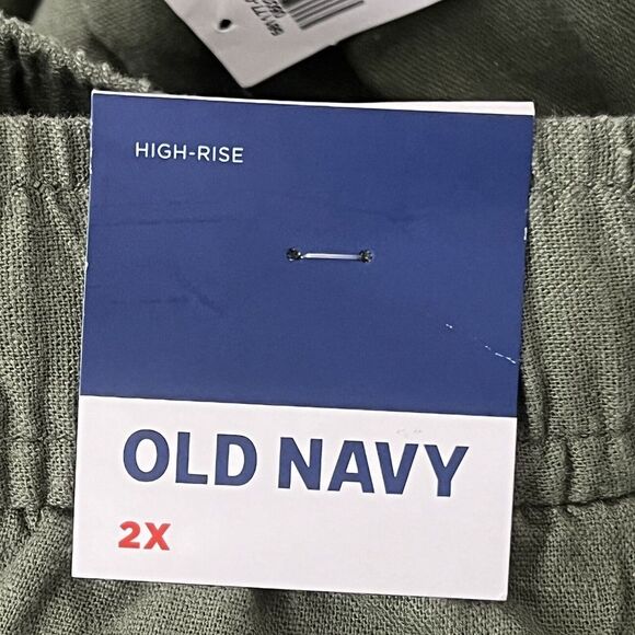 Old Navy Womens Size 2X Green Linen Blend Crop Pants New NWT - Picture 6 of 6